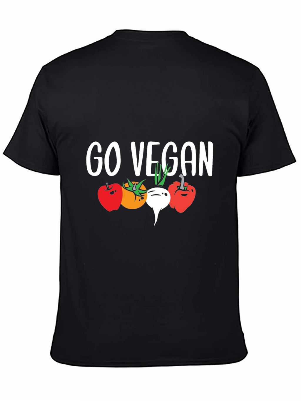 Go Vegan T-Shirt - Vegetable Graphic Tee