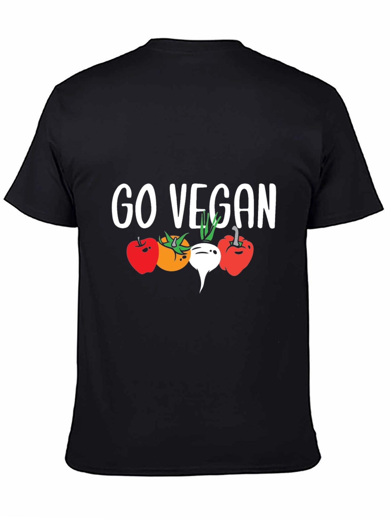 Go Vegan T-Shirt - Vegetable Graphic Tee