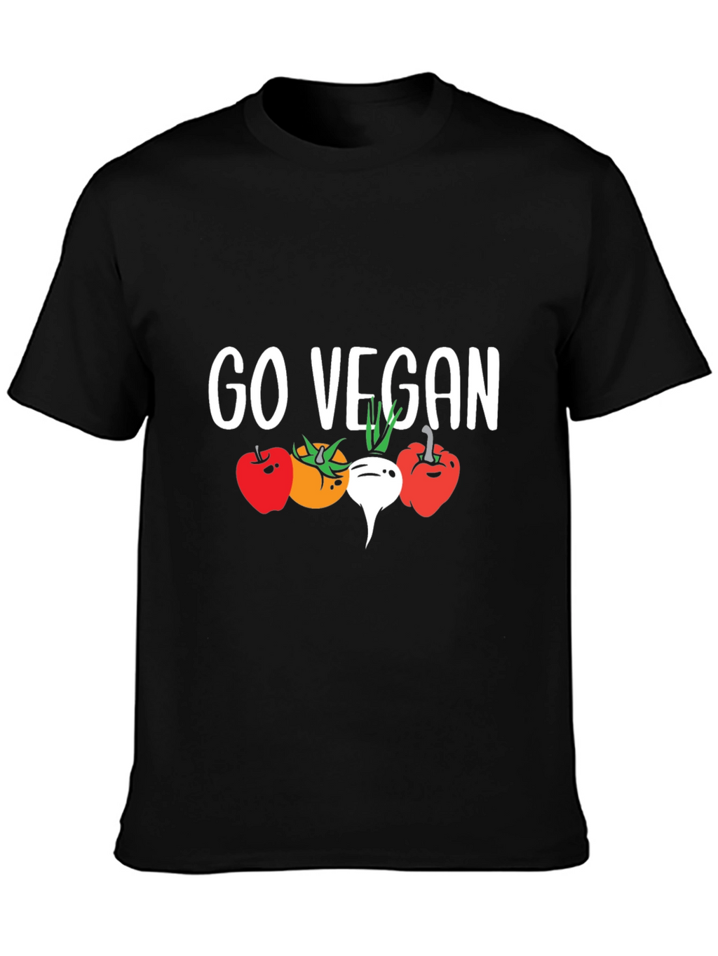 Go Vegan T-Shirt - Vegetable Graphic Tee