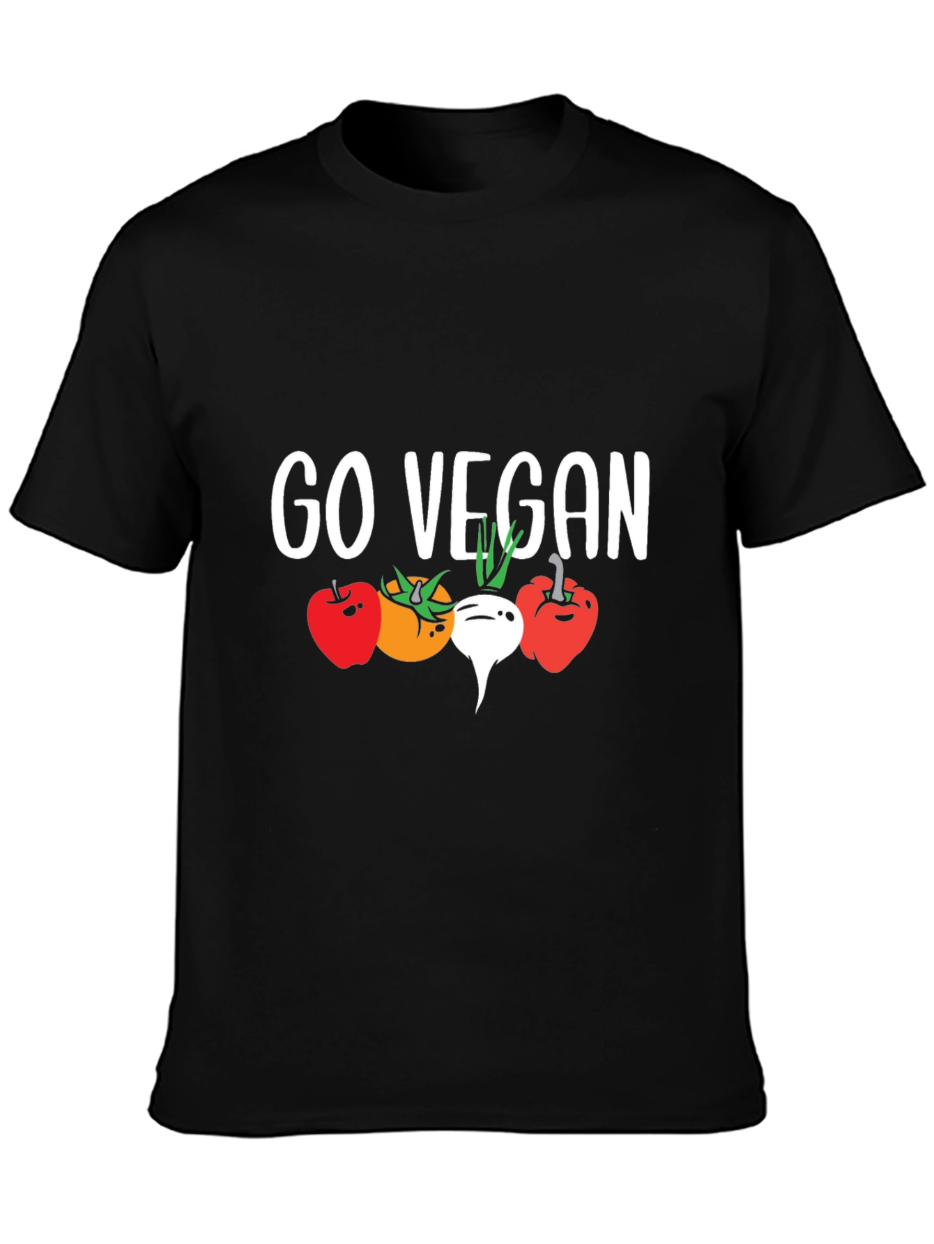 Go Vegan T-Shirt - Vegetable Graphic Tee