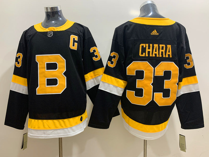 Men's Boston Bruins Zdeno Chara #33 Black Replica Jerseys