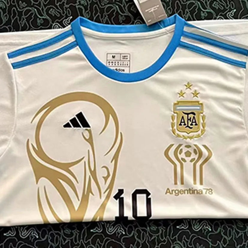 2023 Argentina White Special Edition Jersey Detail 3