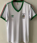 1983 Mexico Away White Retro Soccer Jersey Front