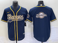 Men's Milwaukee Brewers Navy Replica Team Jerseys Joint Edition