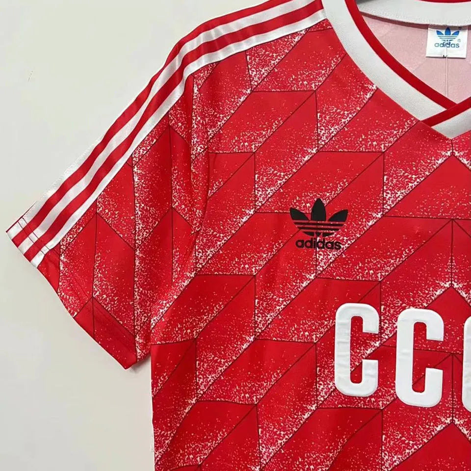 1988/89 CCCP Home Red Retro Soccer Jersey Detail 3