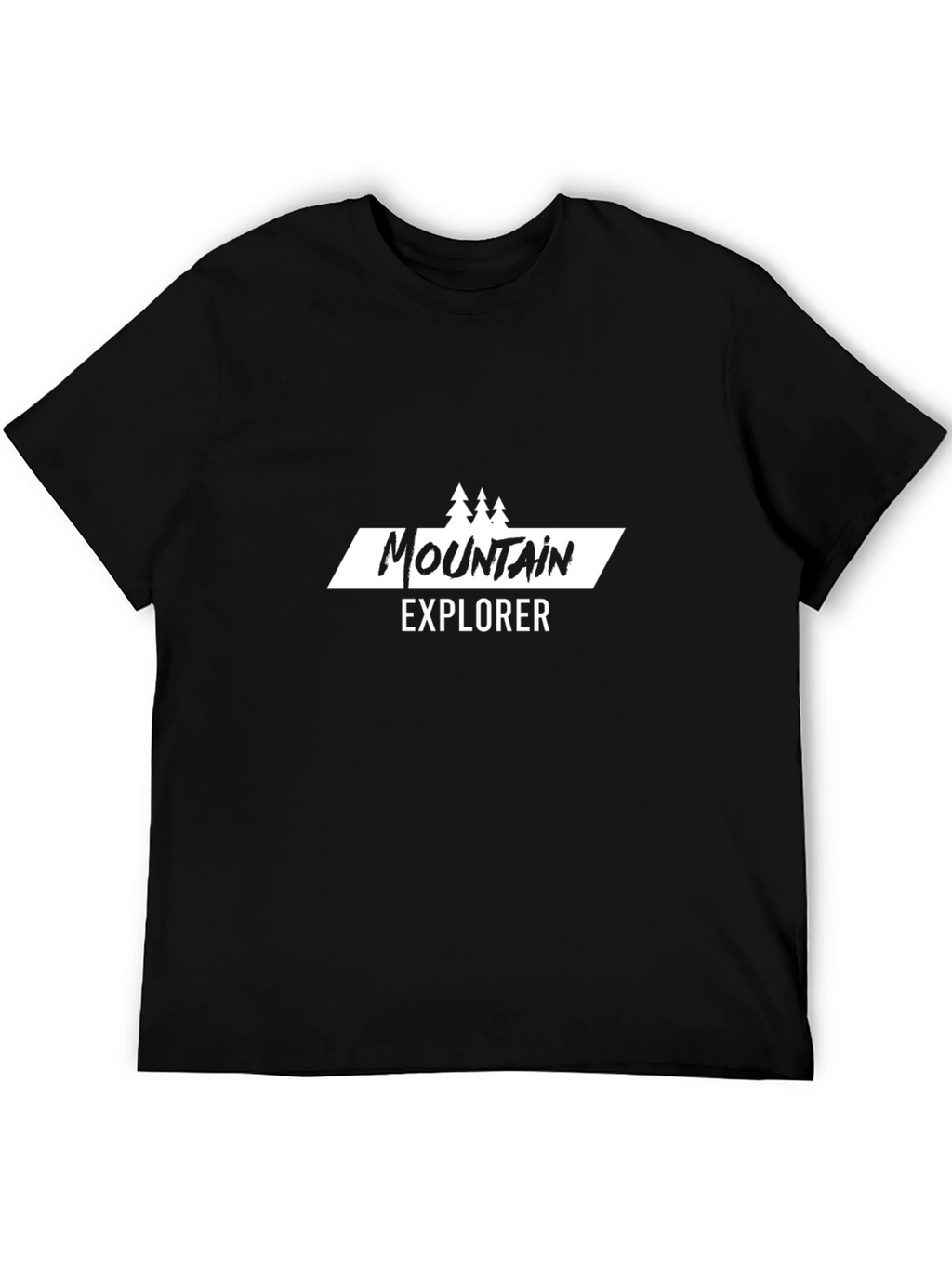 Mountain Explorer Graphic Tee - Black Cotton T-Shirt