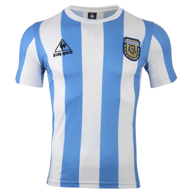 1986 Argentina Home Retro Soccer Jersey Front
