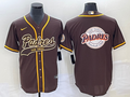 Men's San Diego Padres Brown Replica Player Jerseys Joint Edition