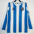 1986 Argentina Home Retro Long Sleeve Soccer Jersey Front