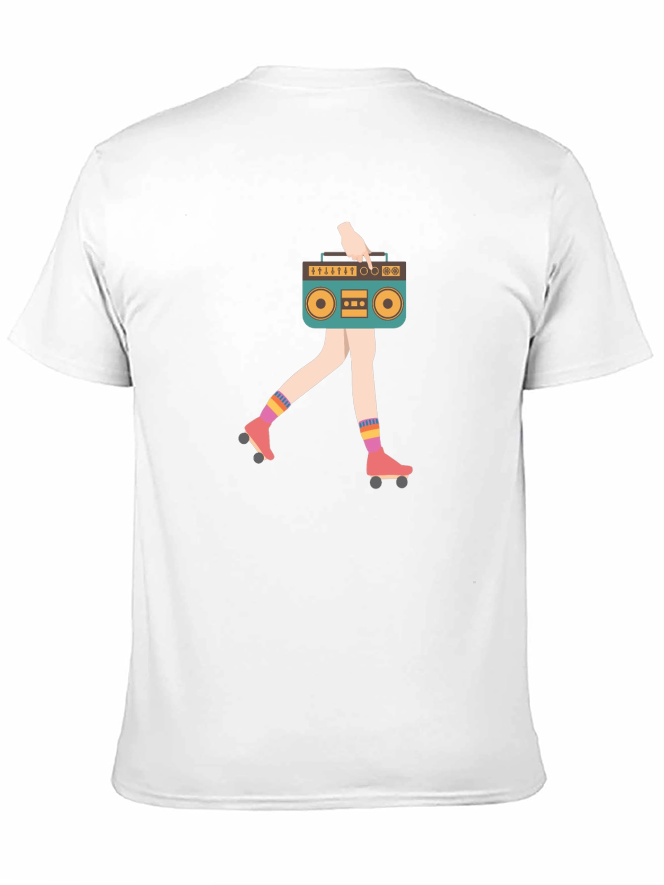 Retro Boombox Roller Skate T-Shirt