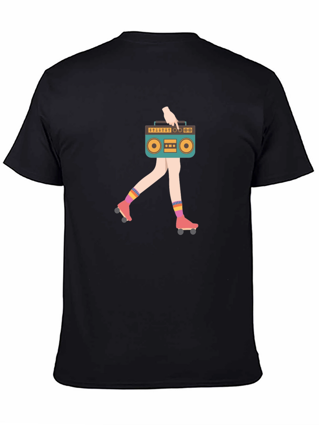 Retro Boombox Roller Skate T-Shirt