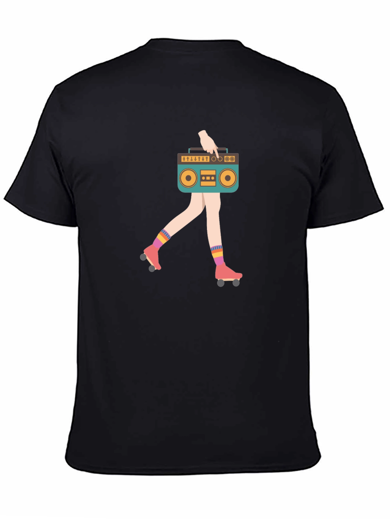 Retro Boombox Roller Skate T-Shirt