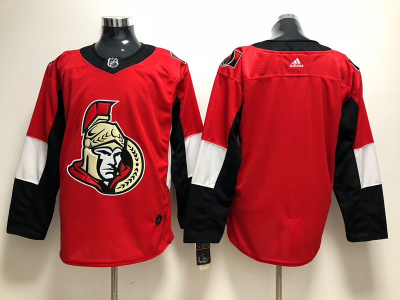 Men's Ottawa Senators Red Home Authentic Blank Blank Jerseys