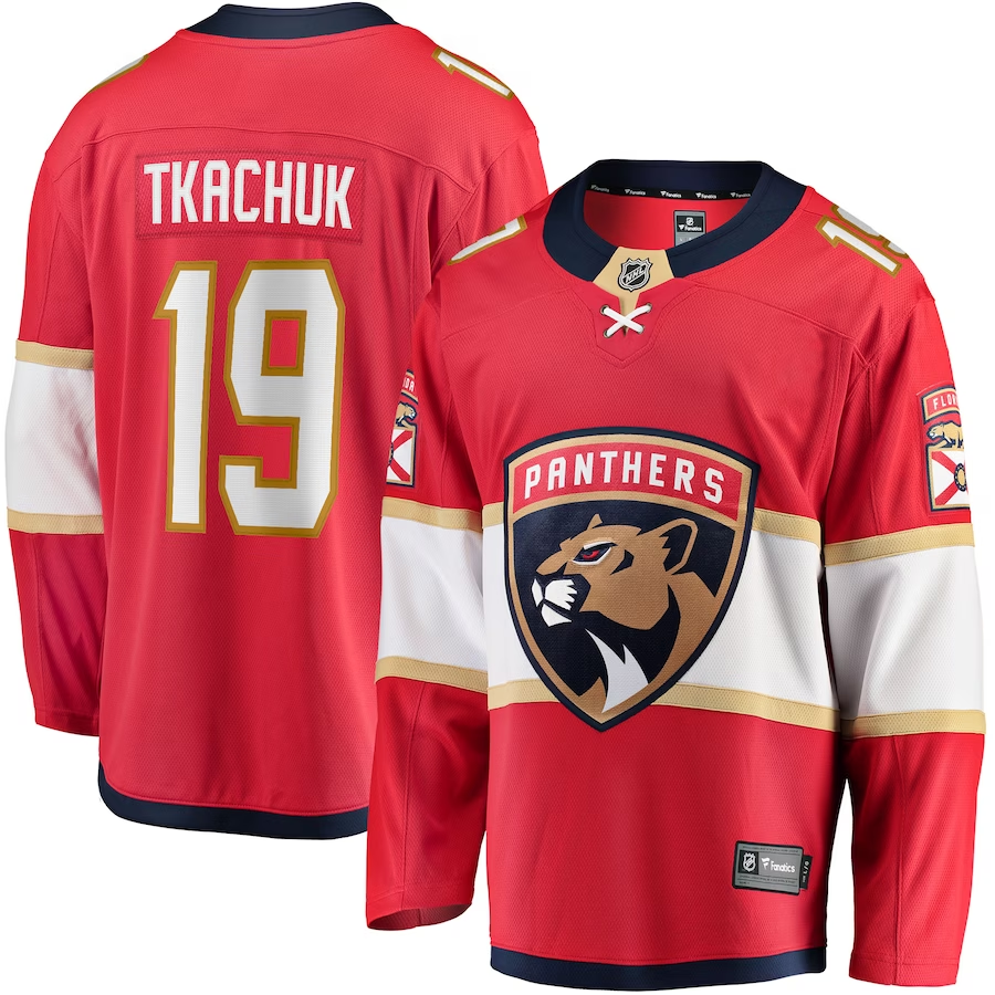 Men's Florida Panthers Matthew Tkachuk #19 Red Home Breakaway Player Jerseys