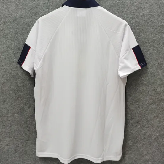 1998 England Home White Retro Soccer Jersey Detail 3