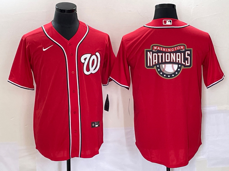 Men's Washington Nationals Red Alternate Replica Team Jerseys