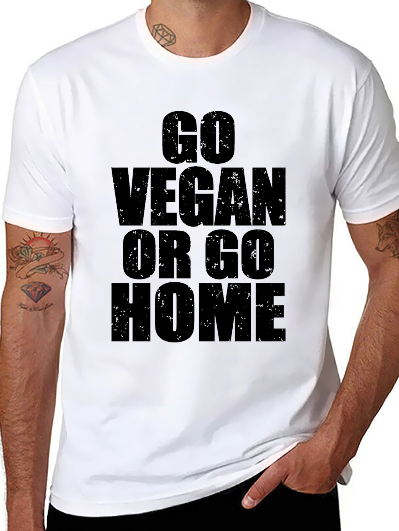 Go Vegan Or Go Home Graphic T-Shirt
