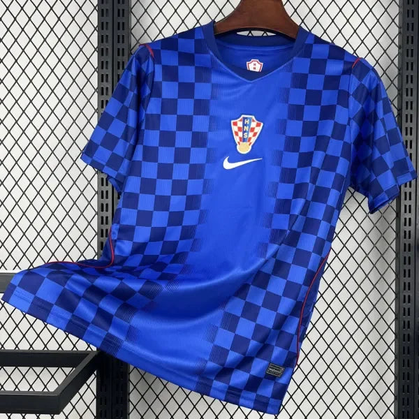 2026/27 Croatia Away Blue Fans Soccer Jersey Detail 1