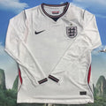 2026/27 England Home White Fans Long Sleeve Soccer Jersey Front