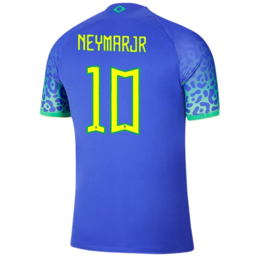2022/23 Brazil Away Blue Women Soccer Jersey Detail 1