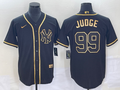 Men's New York Yankees Aaron Judge #99 Black Stitched Jerseys