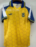 1998 Ukraine Home Yellow Retro Fans Soccer Jersey Front