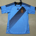 2012 Spain Away Blue Retro Soccer Jersey Front