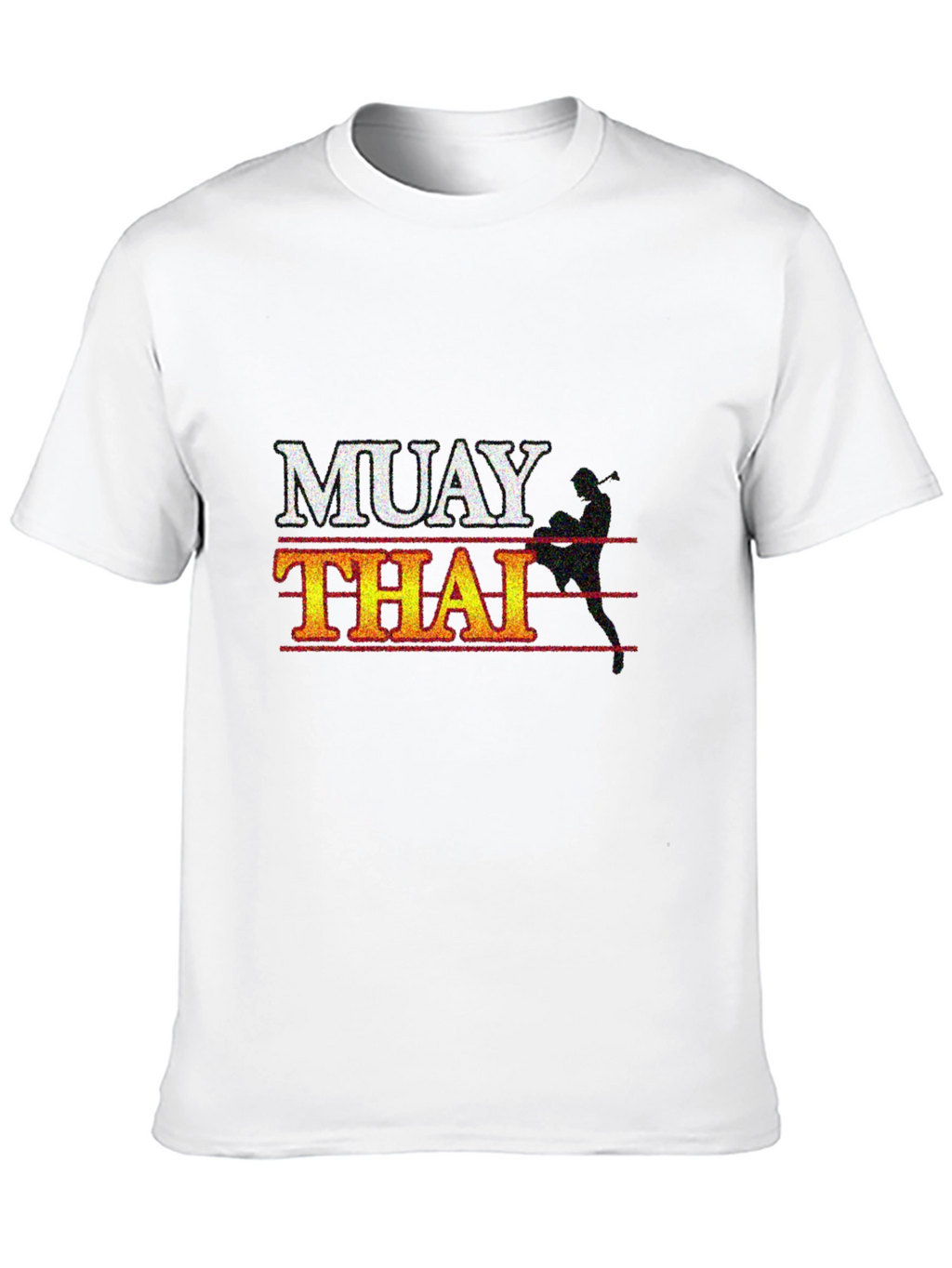 Muay Thai Graphic Print Black T-Shirt