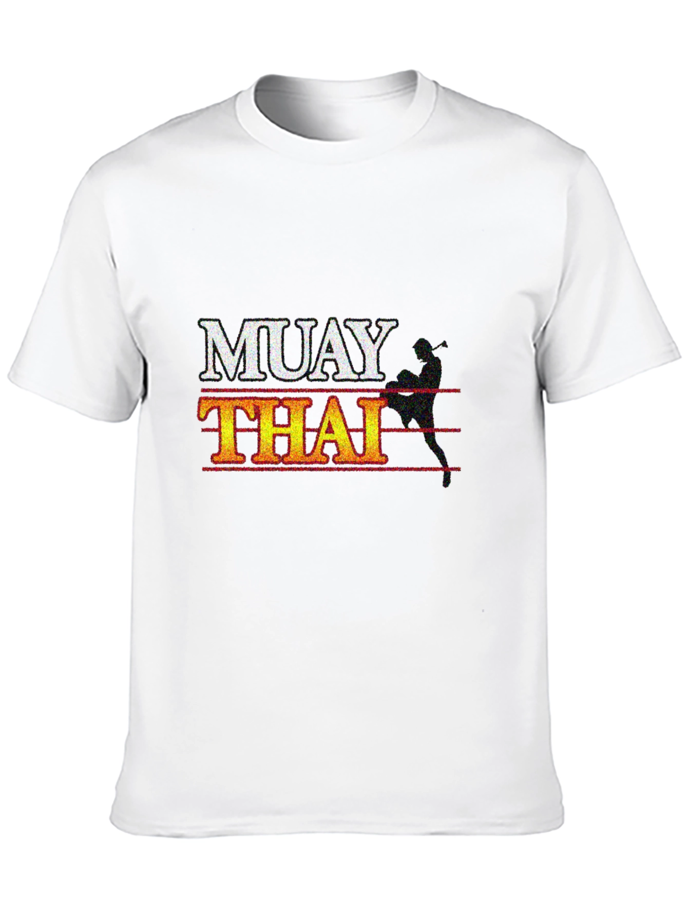Muay Thai Graphic Print Black T-Shirt
