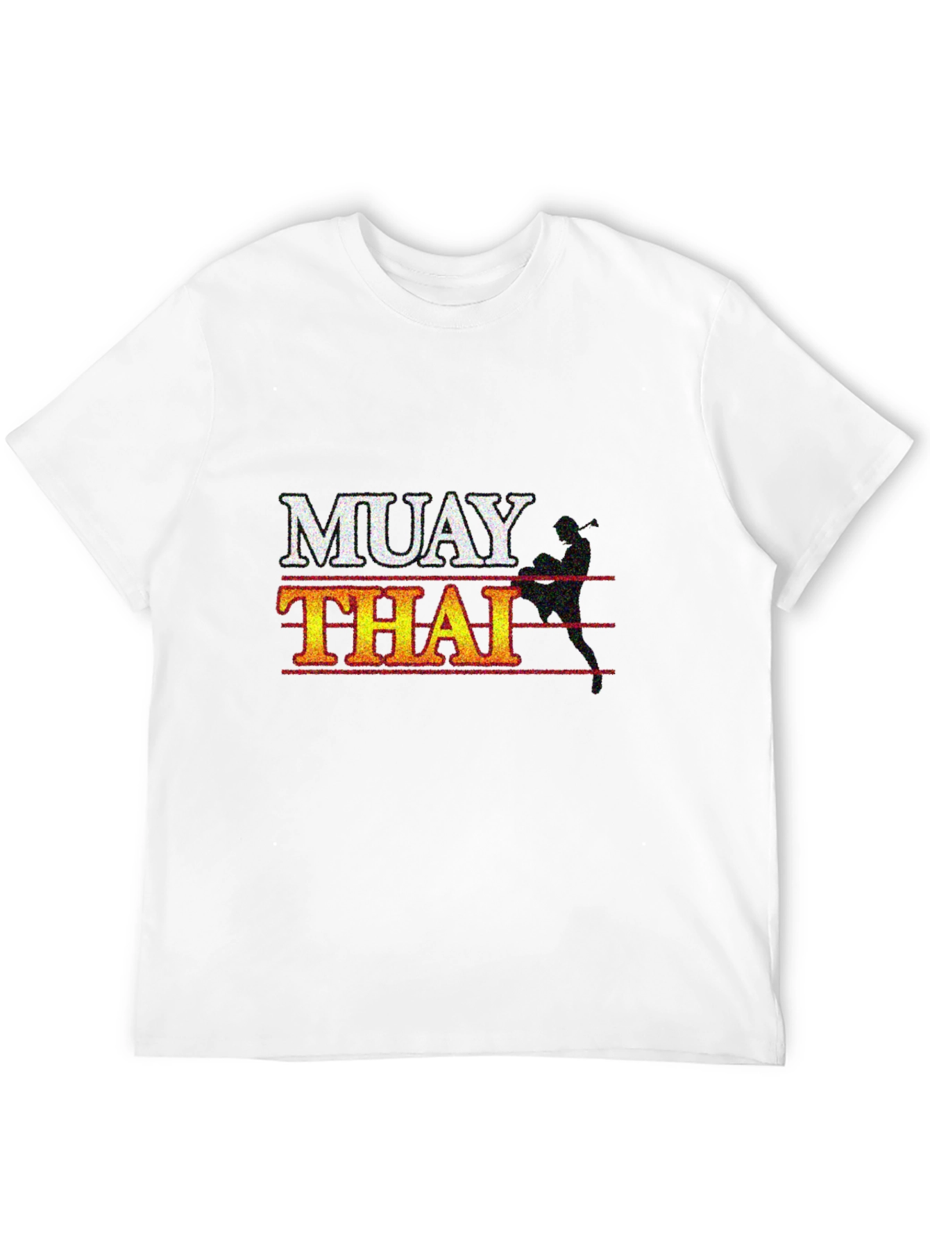 Muay Thai Graphic Print Black T-Shirt