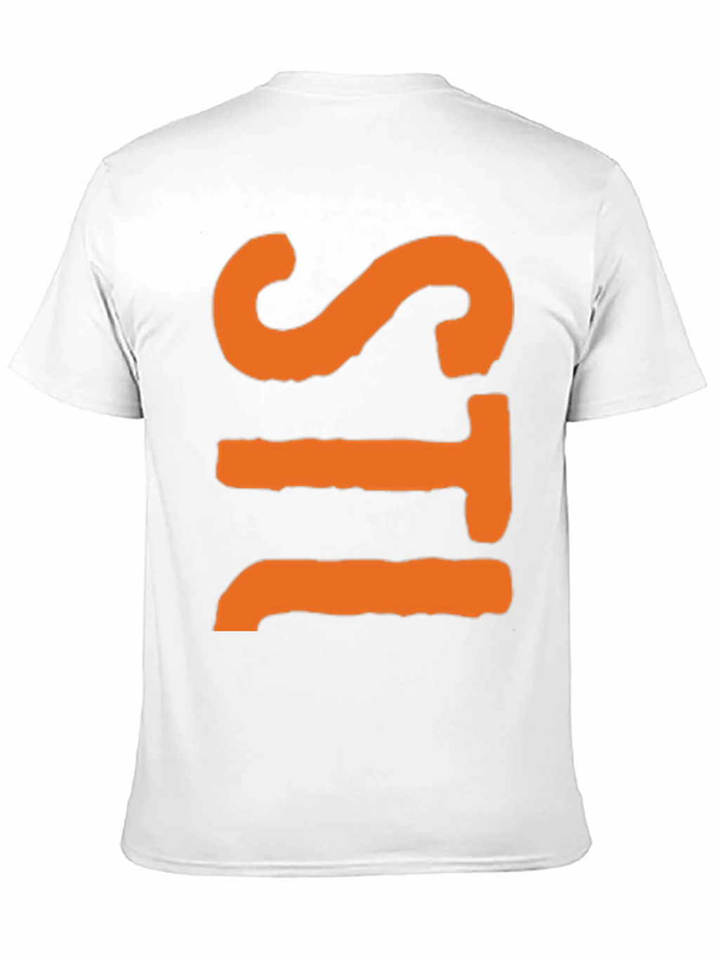 Bold Graphic Tee - Orange Letter Design