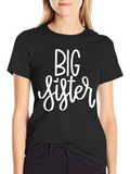 Big Sister Tee - Black Cotton Shirt
