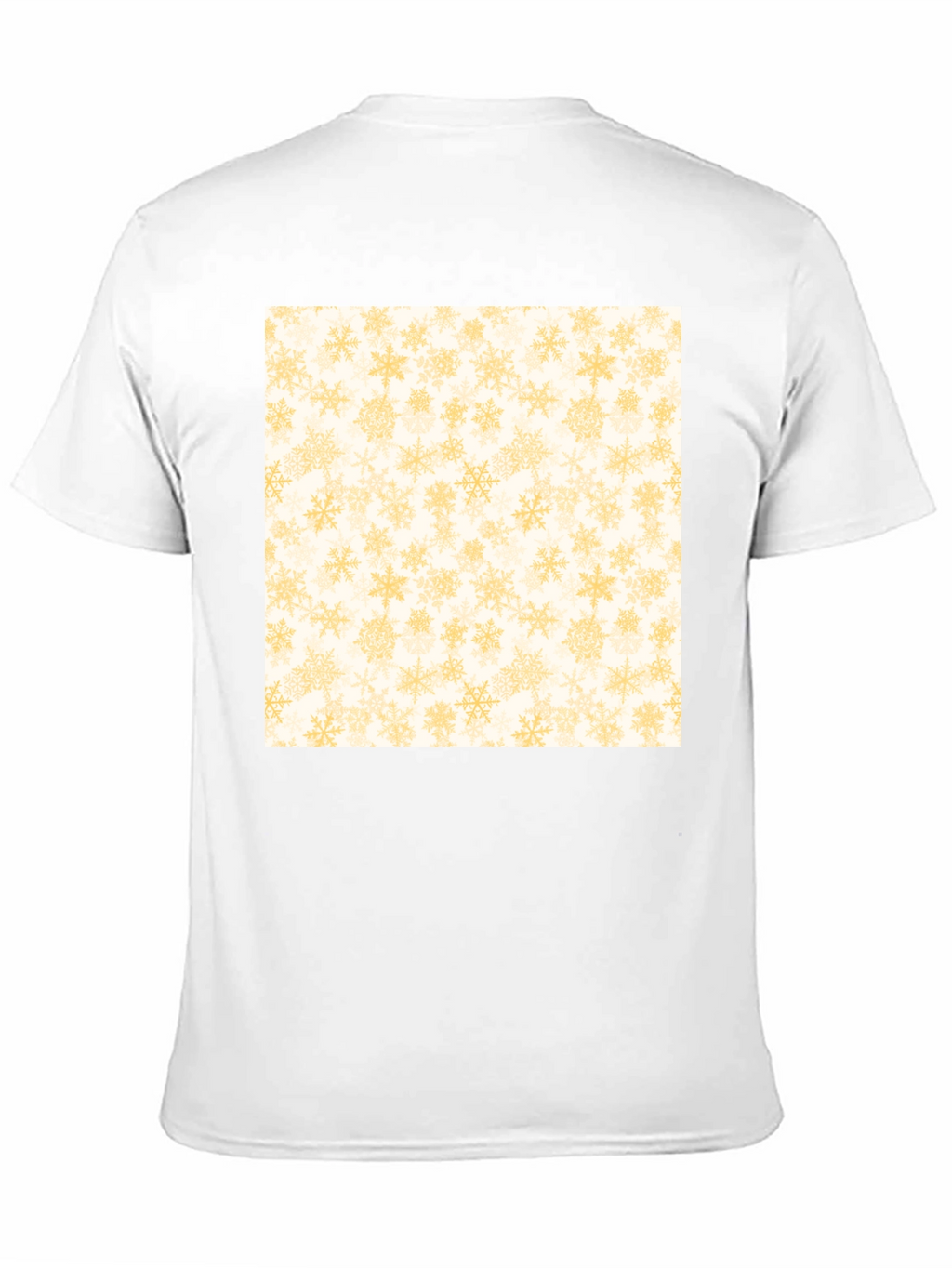 Snowflake Pattern Tee - Black Cotton Casual