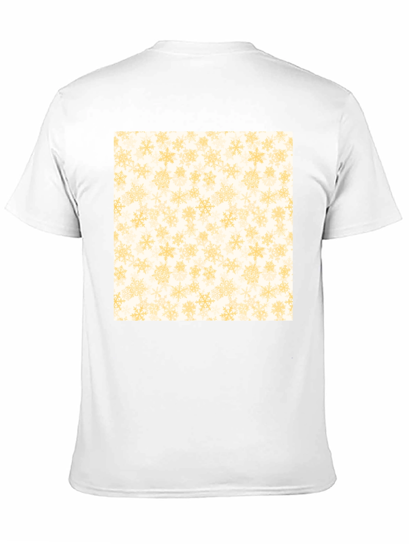 Snowflake Pattern Tee - Black Cotton Casual