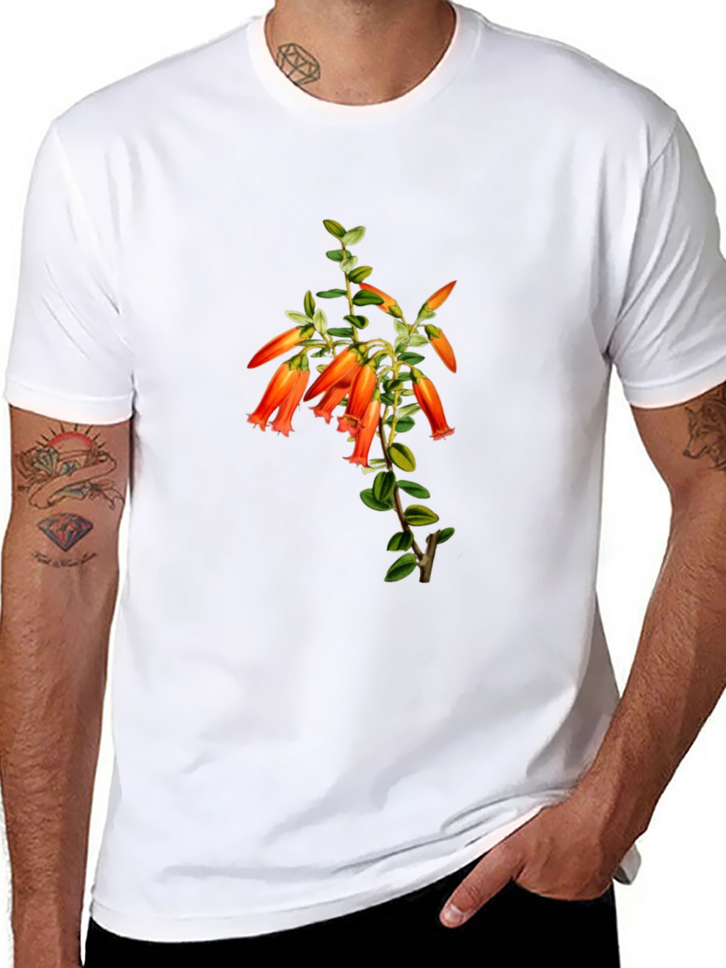 Floral Graphic Tee -  Unique Nature Print