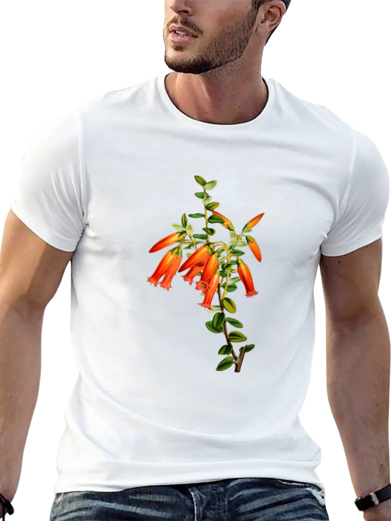 Floral Graphic Tee -  Unique Nature Print