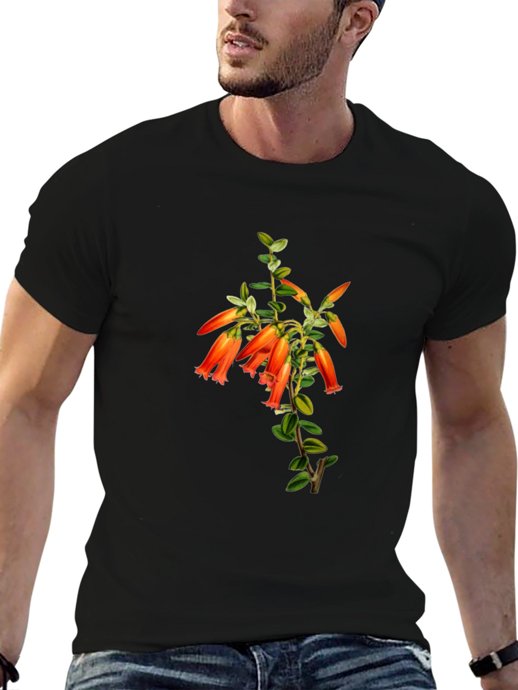 Floral Graphic Tee -  Unique Nature Print