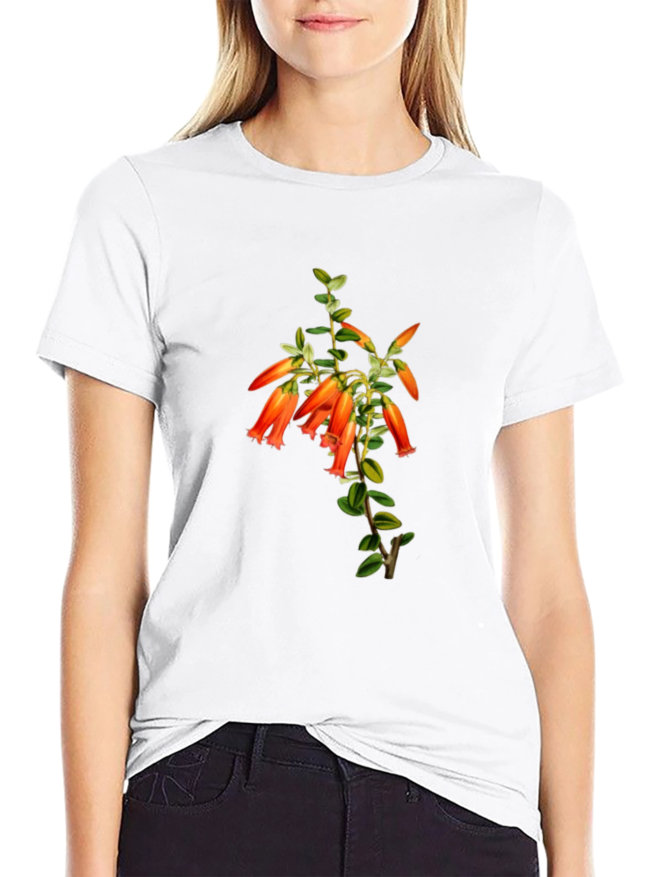 Floral Graphic Tee -  Unique Nature Print