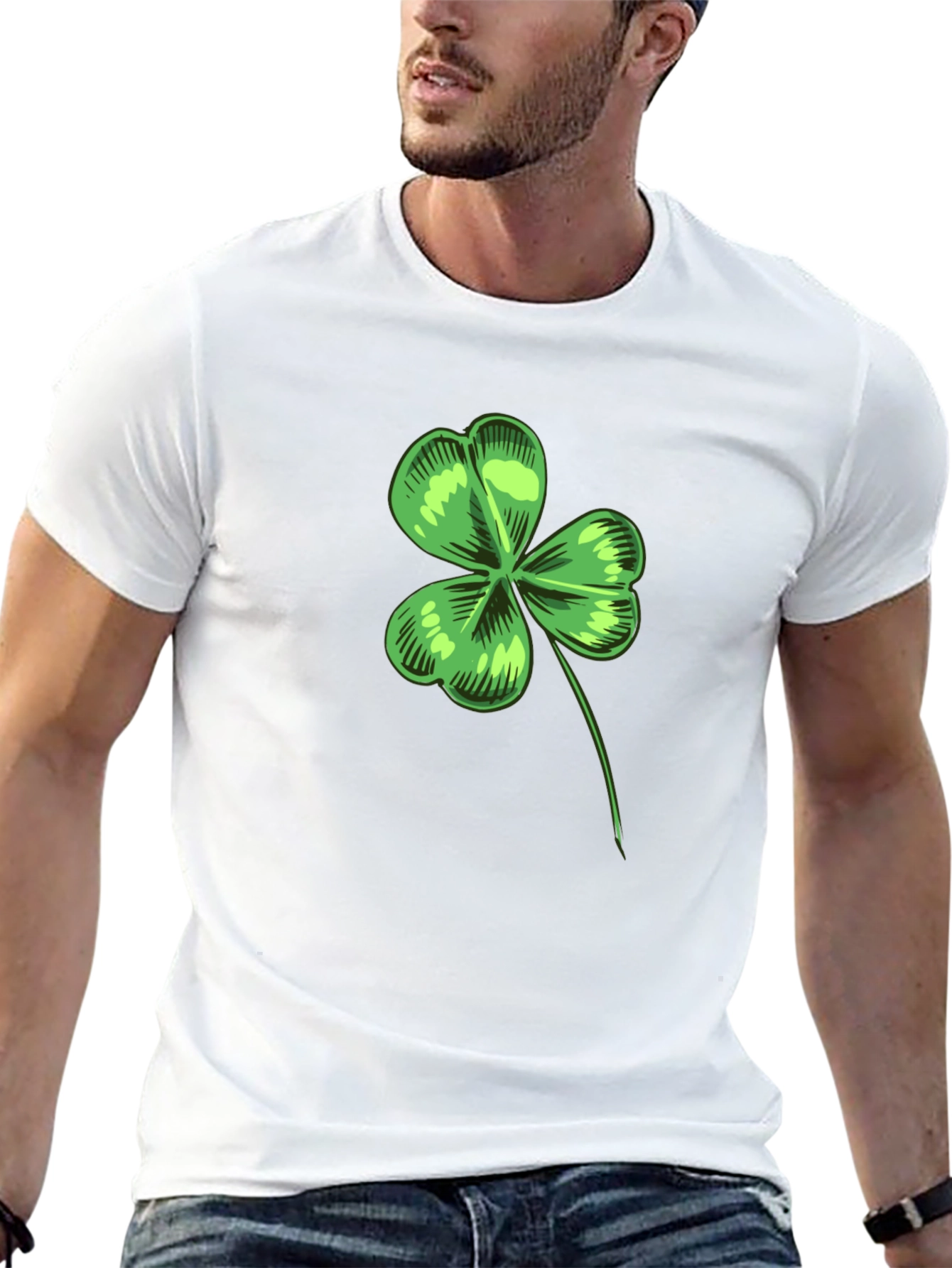 Lucky Green Shamrock Graphic Tee
