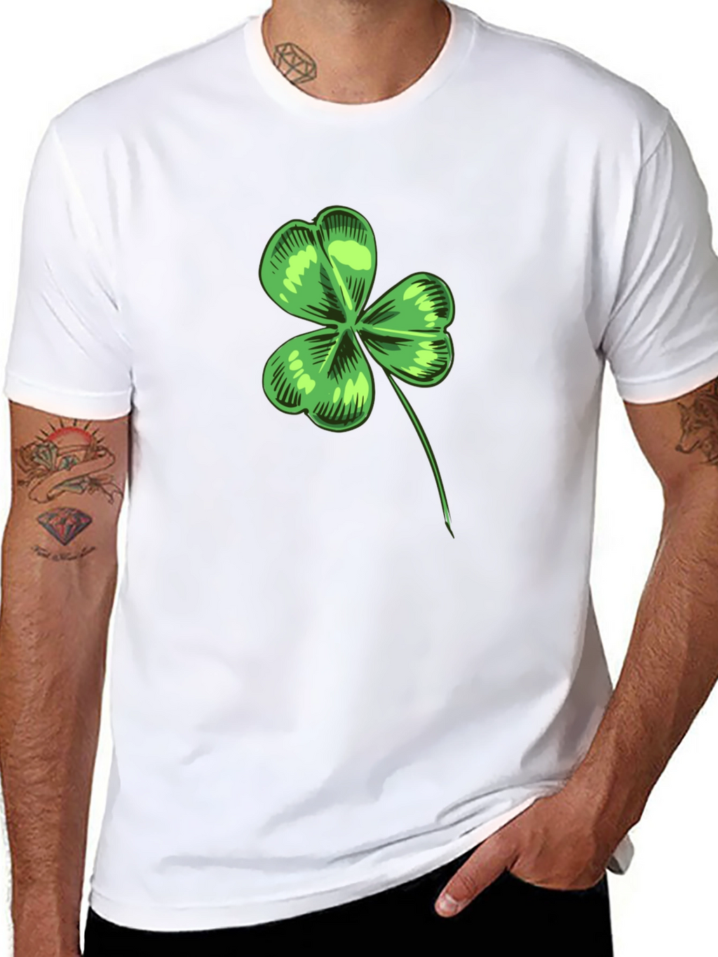 Lucky Green Shamrock Graphic Tee