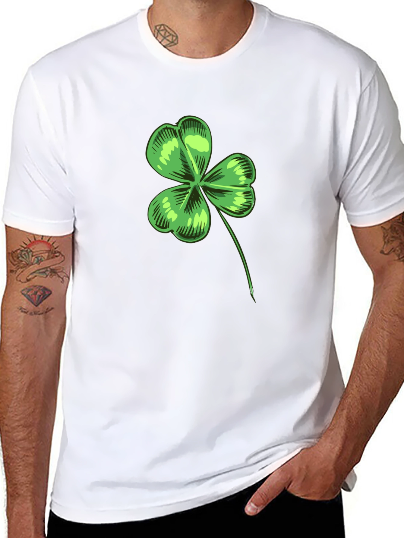 Lucky Green Shamrock Graphic Tee