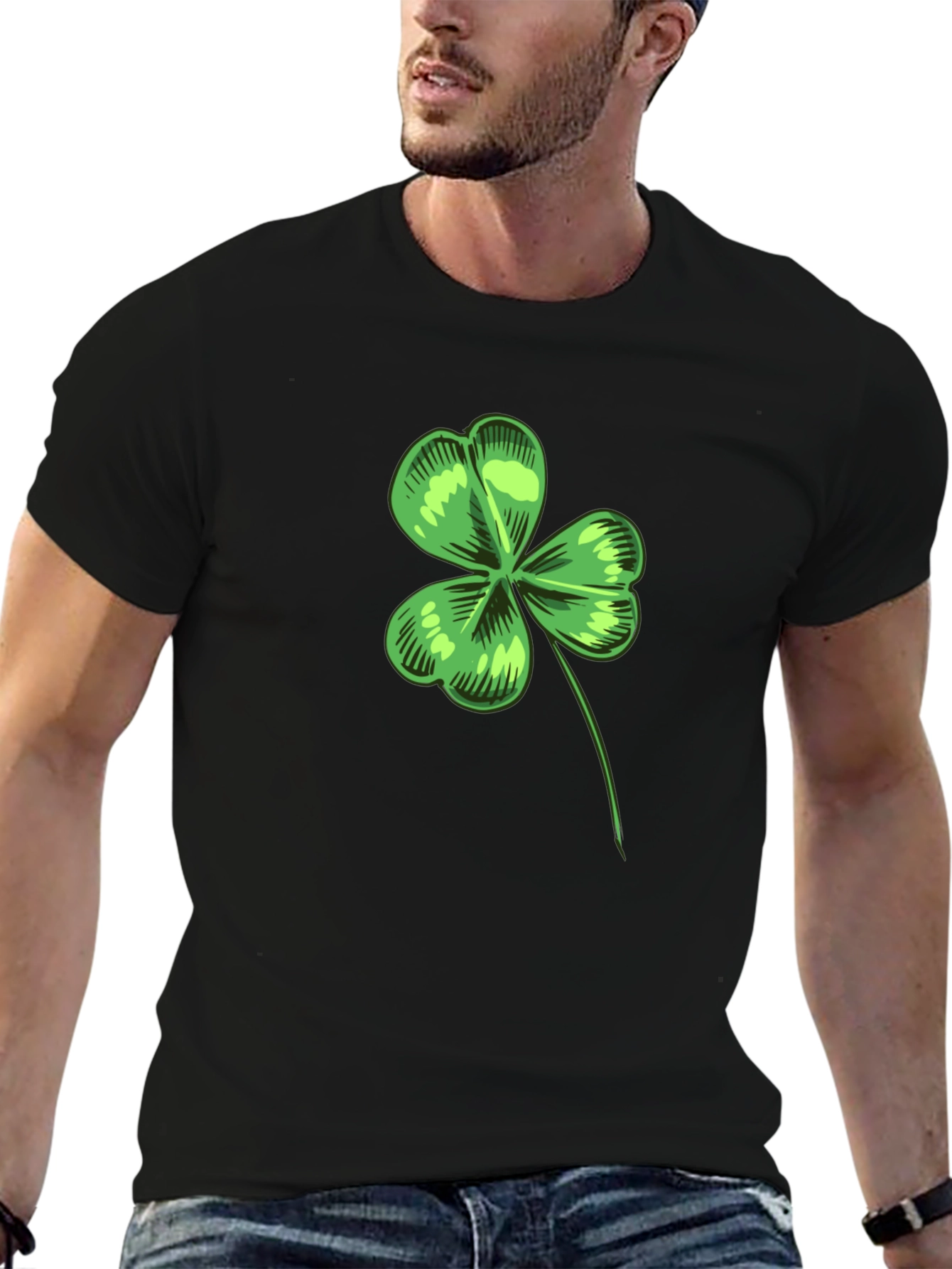 Lucky Green Shamrock Graphic Tee