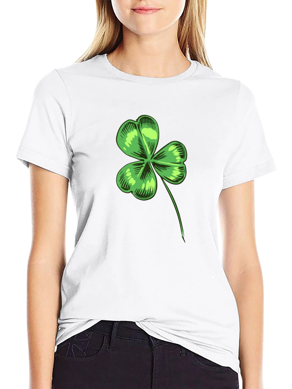 Lucky Green Shamrock Graphic Tee
