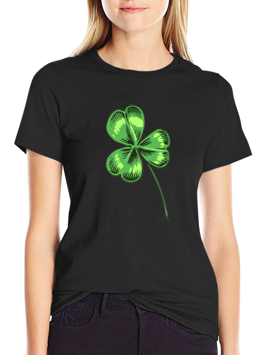 Lucky Green Shamrock Graphic Tee