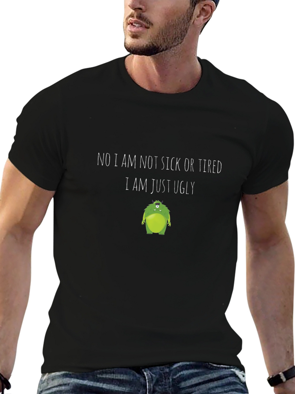 Funny Ugly Monster Graphic T-Shirt