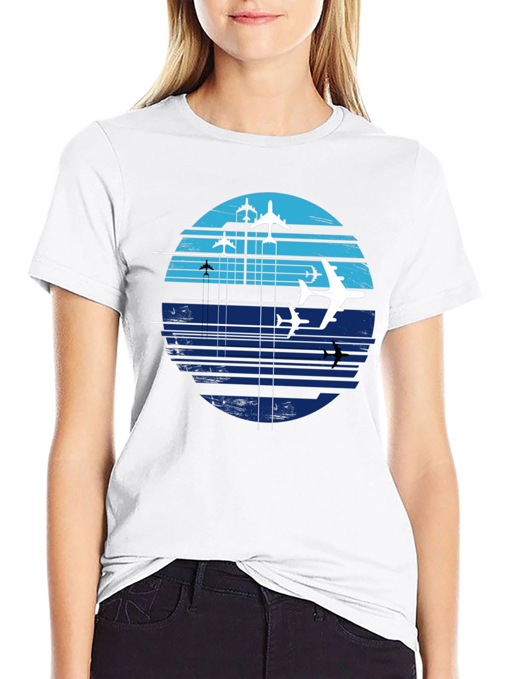 Aviation Airplane T-Shirt - Sky High Design