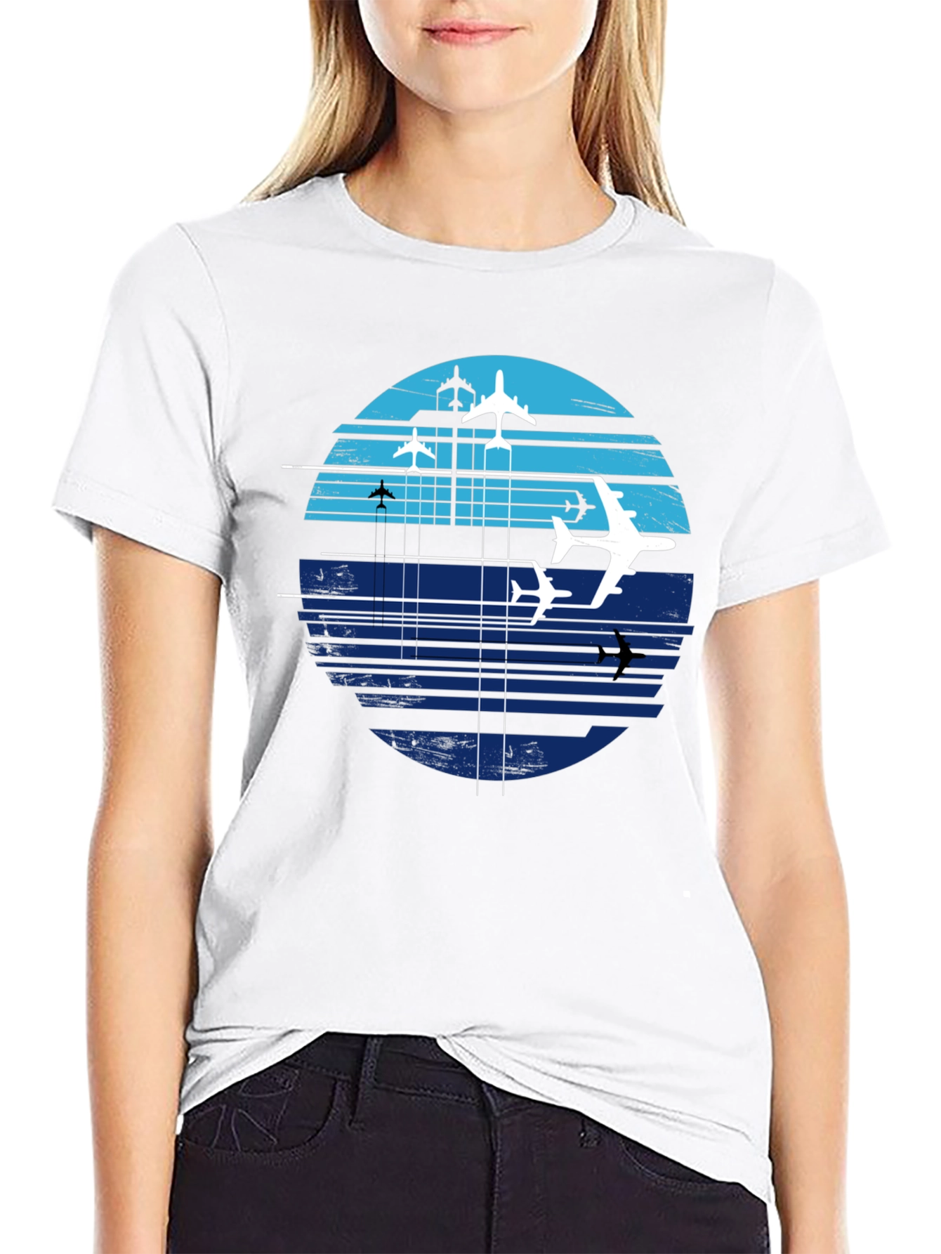 Aviation Airplane T-Shirt - Sky High Design