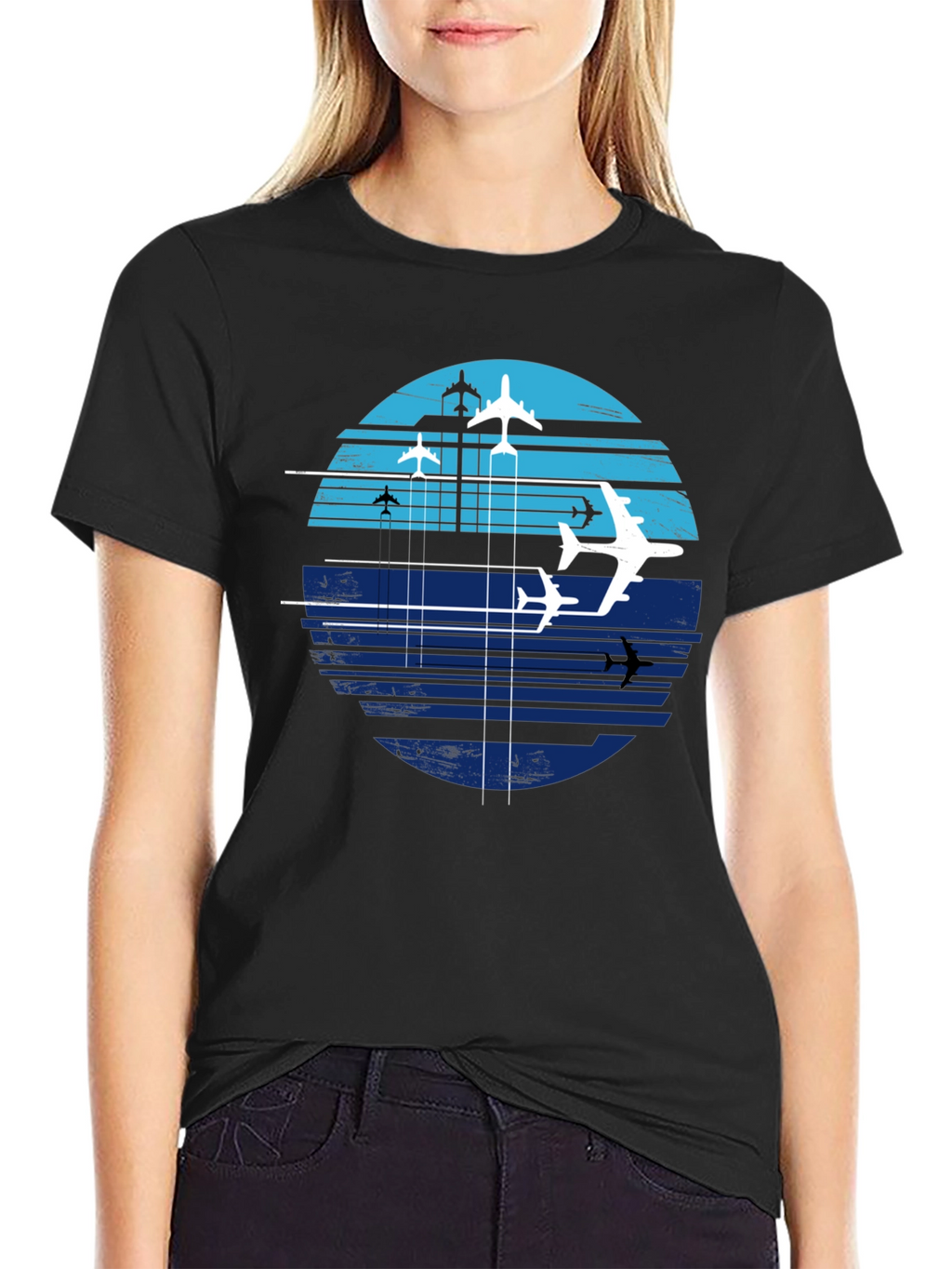 Aviation Airplane T-Shirt - Sky High Design