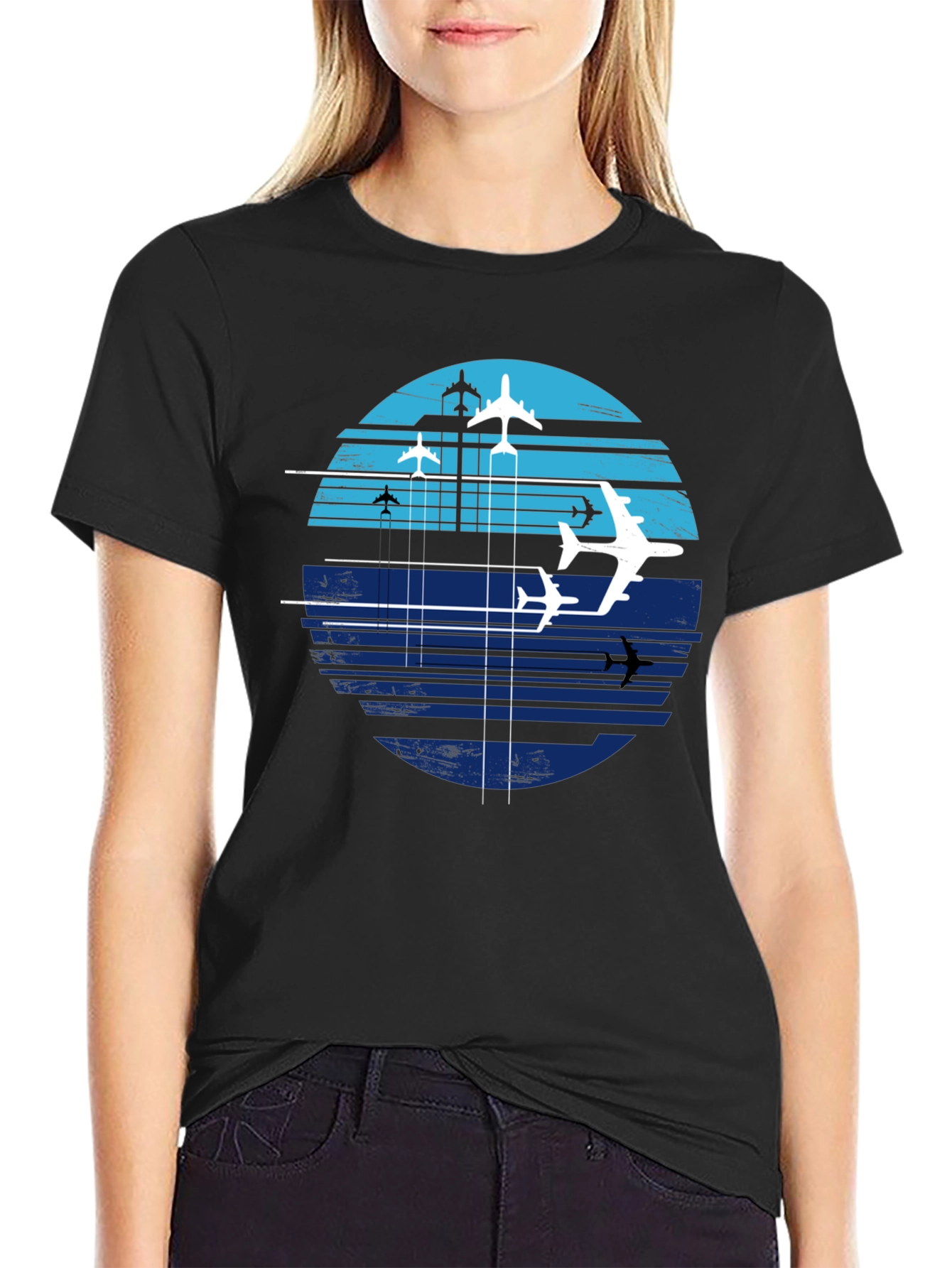 Aviation Airplane T-Shirt - Sky High Design