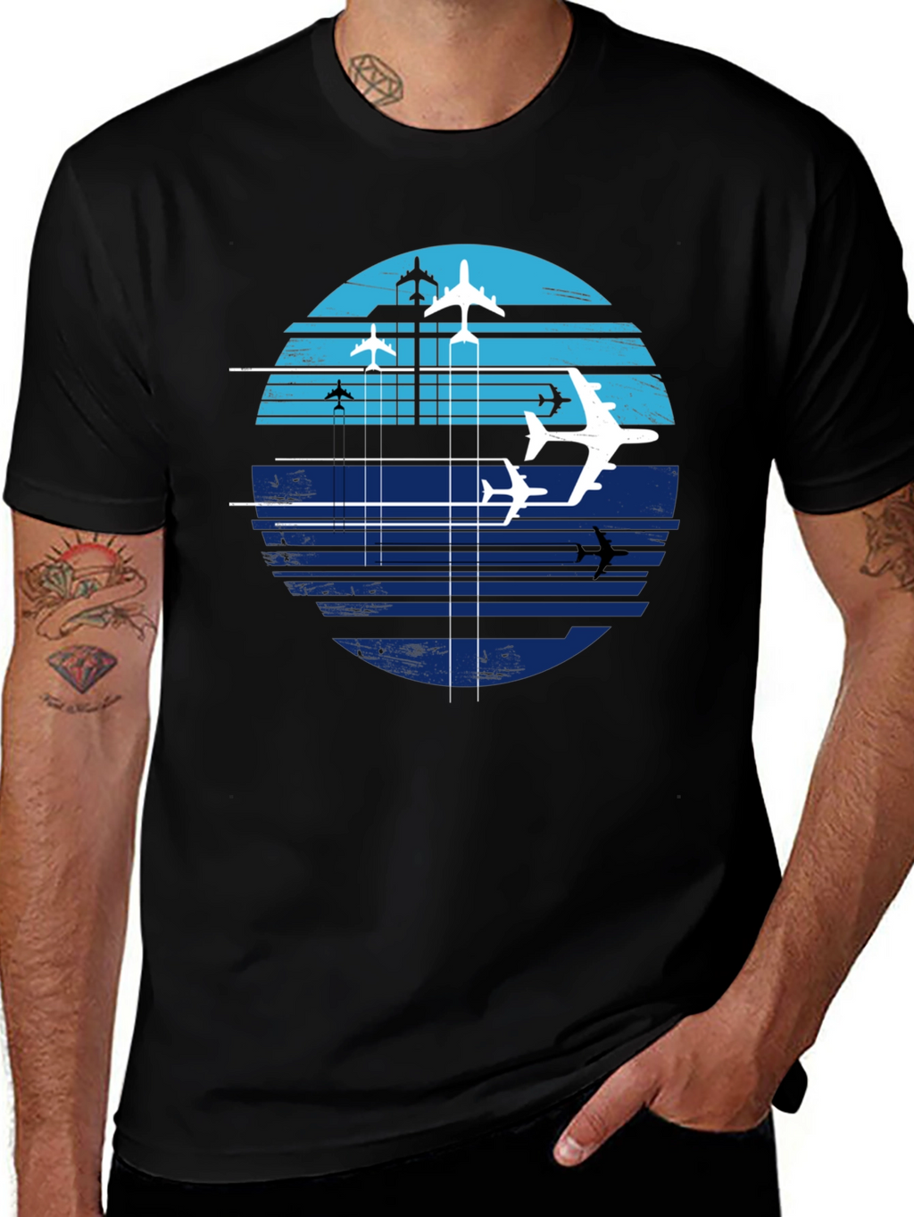 Aviation Airplane T-Shirt - Sky High Design